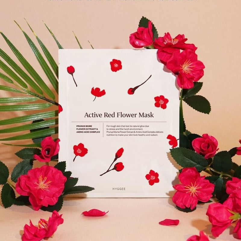 Active Red Flower Mask